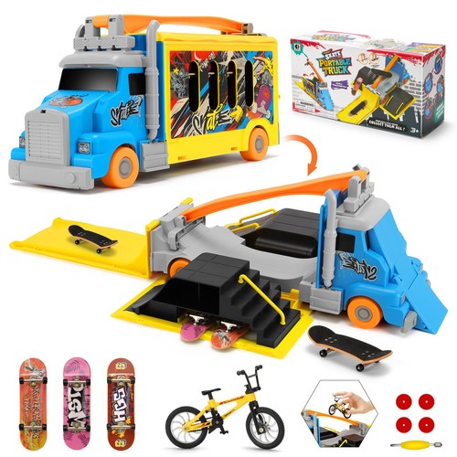 Finger skateboard park - park, set
